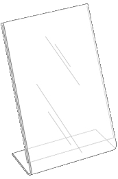 6x8 Slant Back Sign Holder Diagram