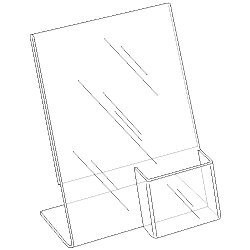 8.5x11 Combo Ad Frame with Pocket Diagram