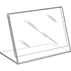 14x11 Slant Back Sign Holder Diagram