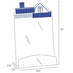 8.5x11 House Shape Brochure Holder Diagram