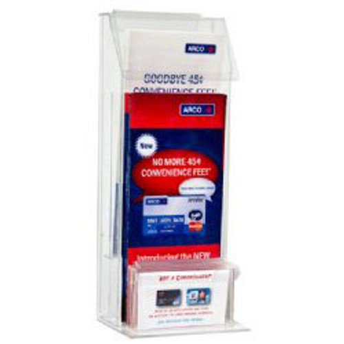 4x9 Two Tier Outdoor Brochure Holder with Pocket 4x9 Two Tier Outdoor Brochure Holder with Pocket