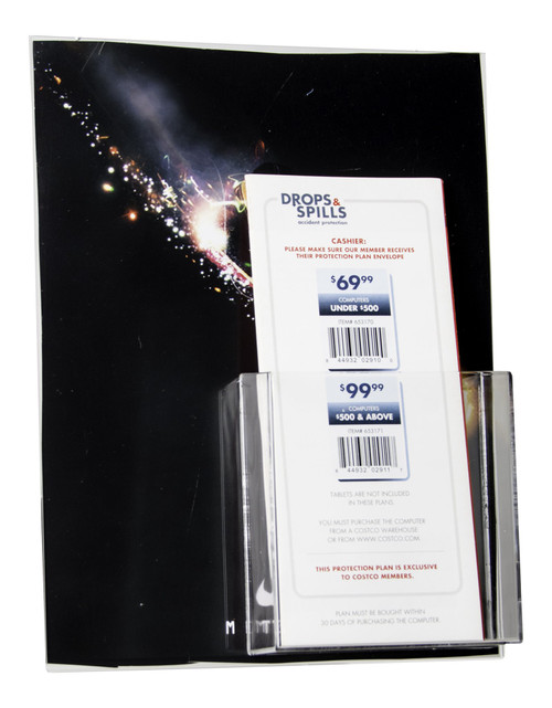 8.5x11 Wall Mount Sign with Pocket No Holes Display