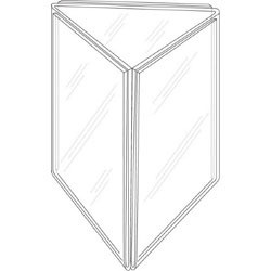 8.5x11 Three-Panel Sign Holder Diagram