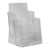 6 Wide Brochure Holder Clear Acrylic  2 Tier 