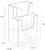 4x9 Two Pocket Two Tier Brochure Holder Diagram