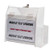 9.5x5x10 Locking White Plastic Ballot Box with Pocket and Ad Frame