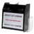 9.5x5x10 Locking Black Plastic Ballot Box with Pocket and Ad Frame