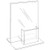 8.5x11 Bottom Load Sign Holder with Brochure Pocket Diagram