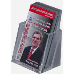 2.5x3.5 Clear Acrylic Vertical Business Card Holder