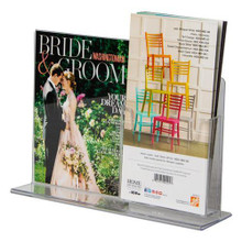 Buy Acrylic Displays - 5W X 7H Acrylic Sign Holder Ad Frame with Trifold Brochure Pocket