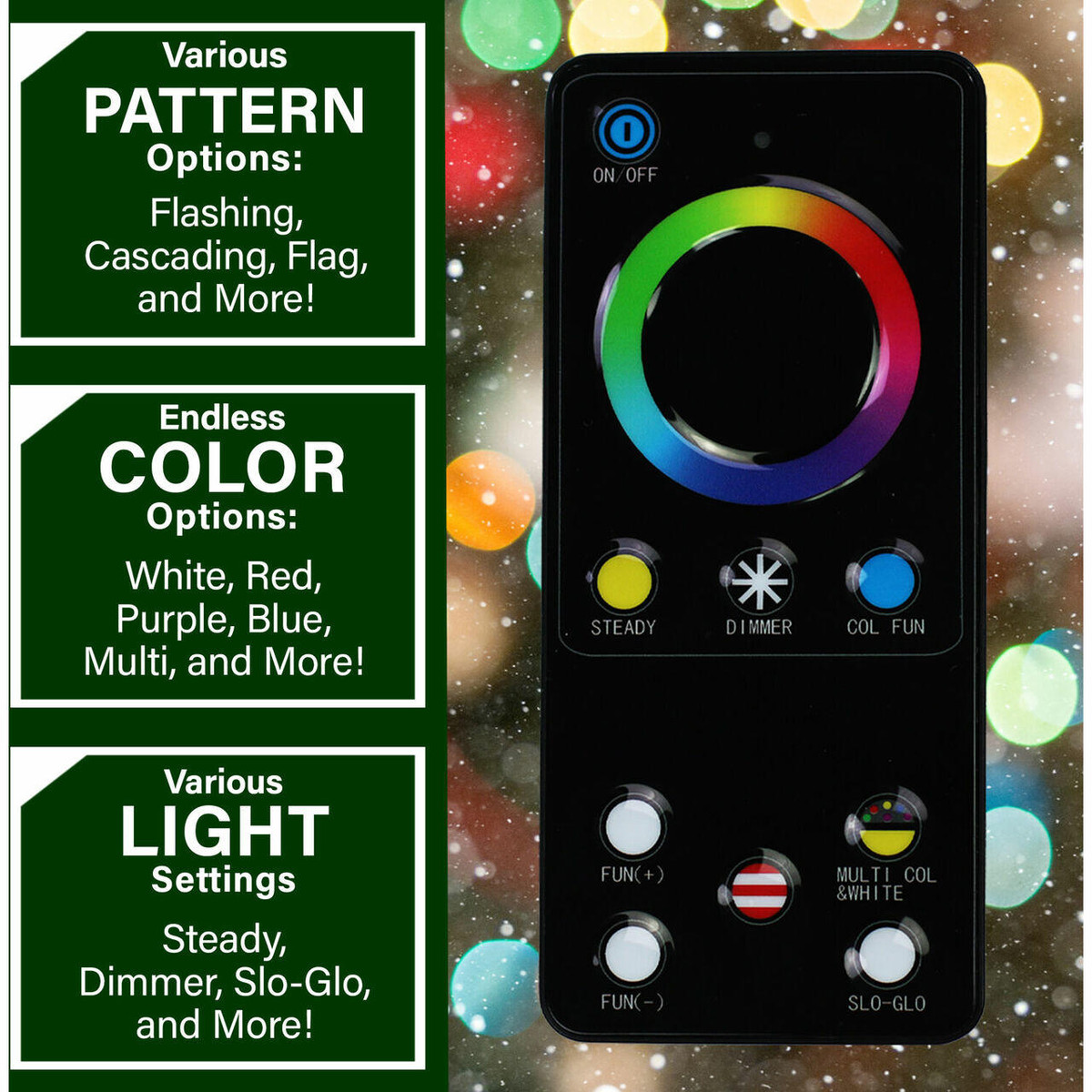 Fraser Hill Farm 7.5-Ft Wondrous Pine Christmas Tree with RGB Technology Multi Function Lighting and Remote, Various Stand Options