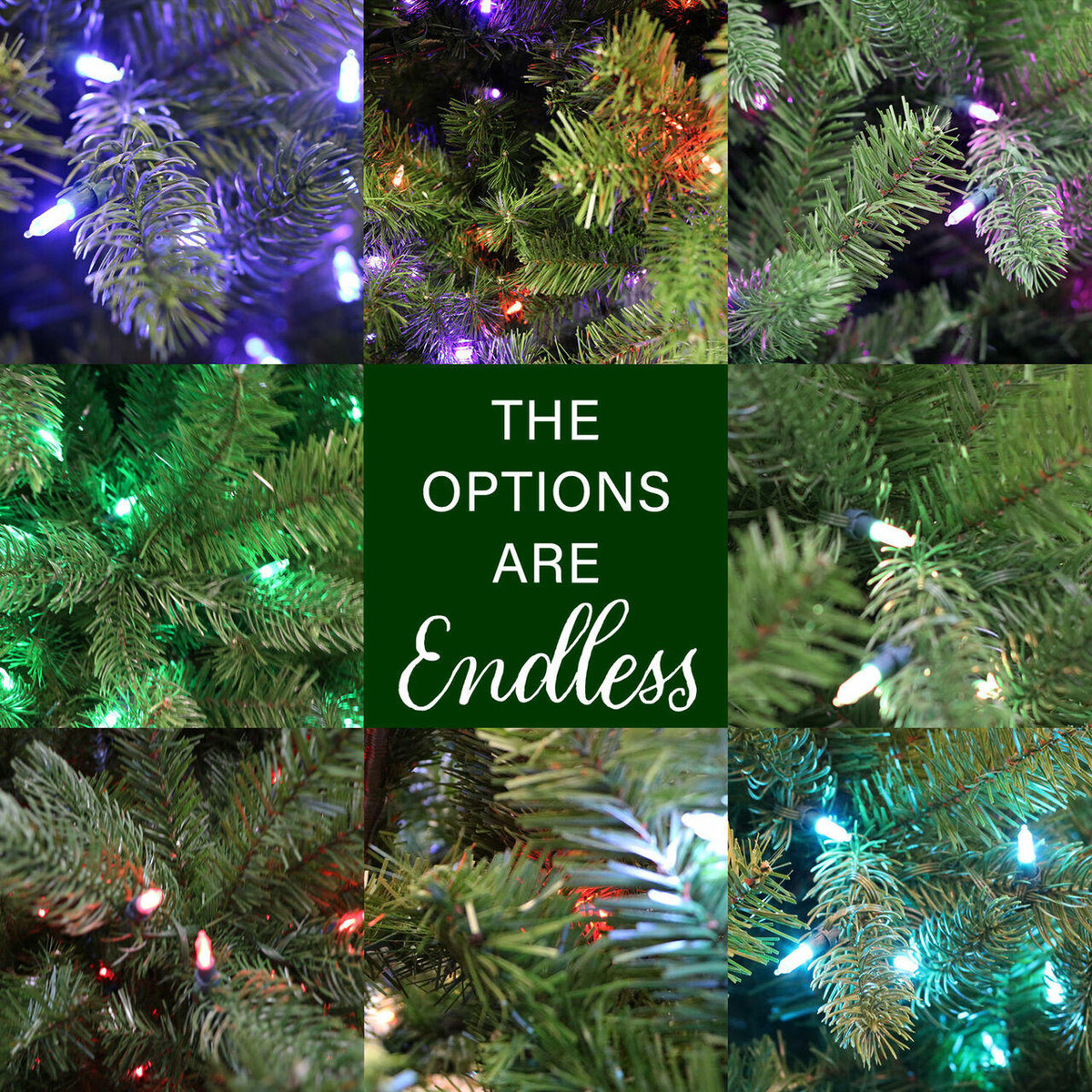 Fraser Hill Farm 7.5-Ft Wondrous Pine Christmas Tree with RGB Technology Multi Function Lighting and Remote, Various Stand Options