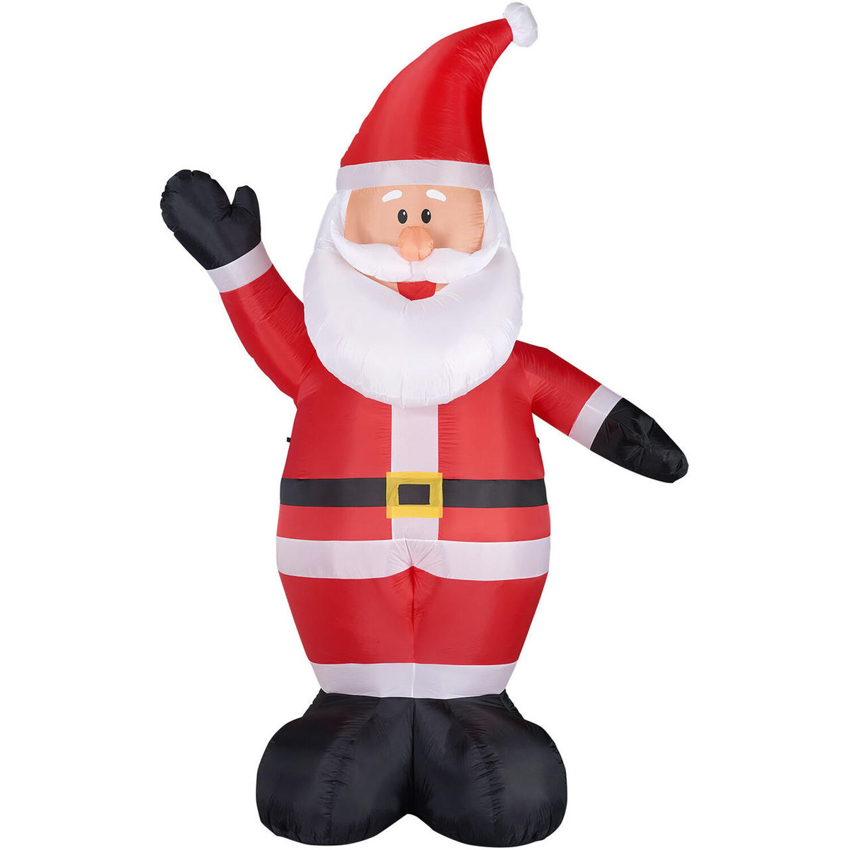 Logo Brands 7-ft Lighted Santa Christmas Inflatable in the