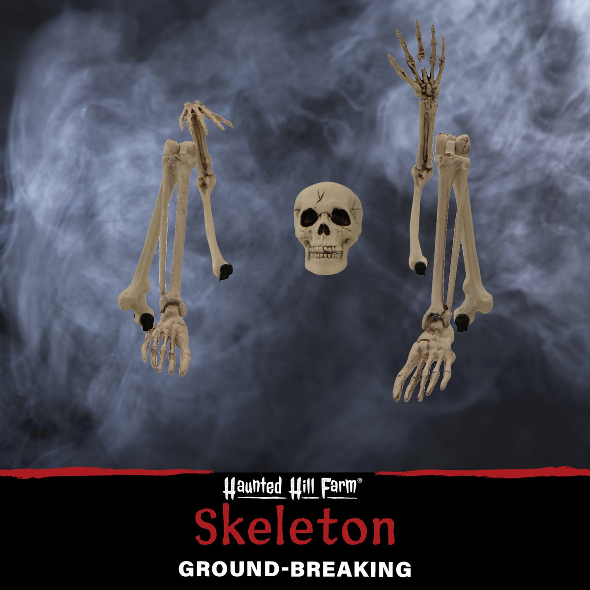Ground-Breaking Skeleton Stakes, Outdoor Halloween Lawn Decoration