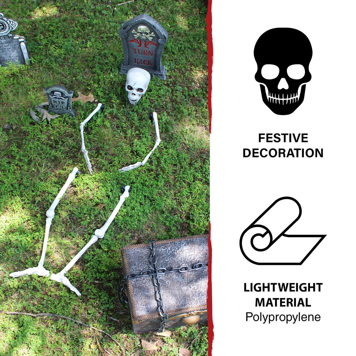 Ground-Breaking Skeleton Stakes, Outdoor Halloween Lawn Decoration