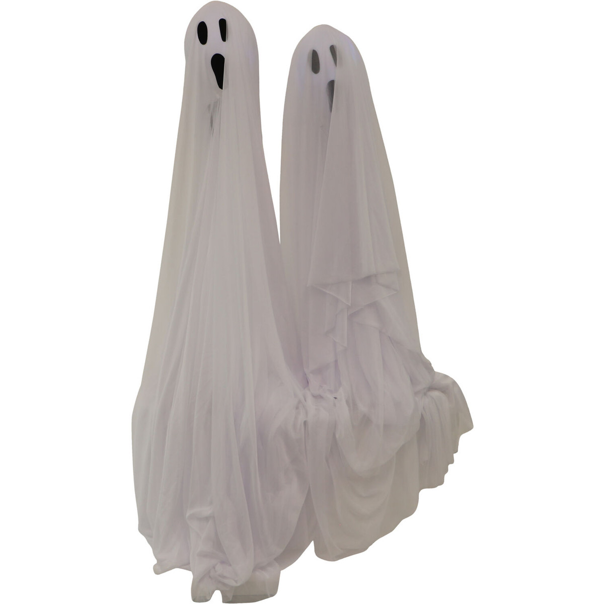4.17-ft. Ghost Stakes Set of 2 Waterproof, Indoor/Outdoor Halloween Decoration, White LED Lights, Battery-Operated