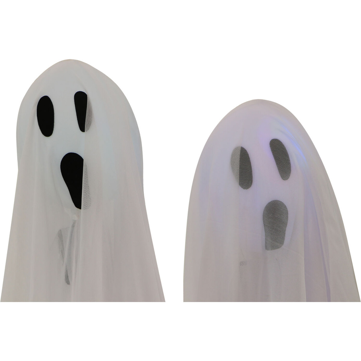 4.17-ft. Ghost Stakes Set of 2 Waterproof, Indoor/Outdoor Halloween Decoration, White LED Lights, Battery-Operated