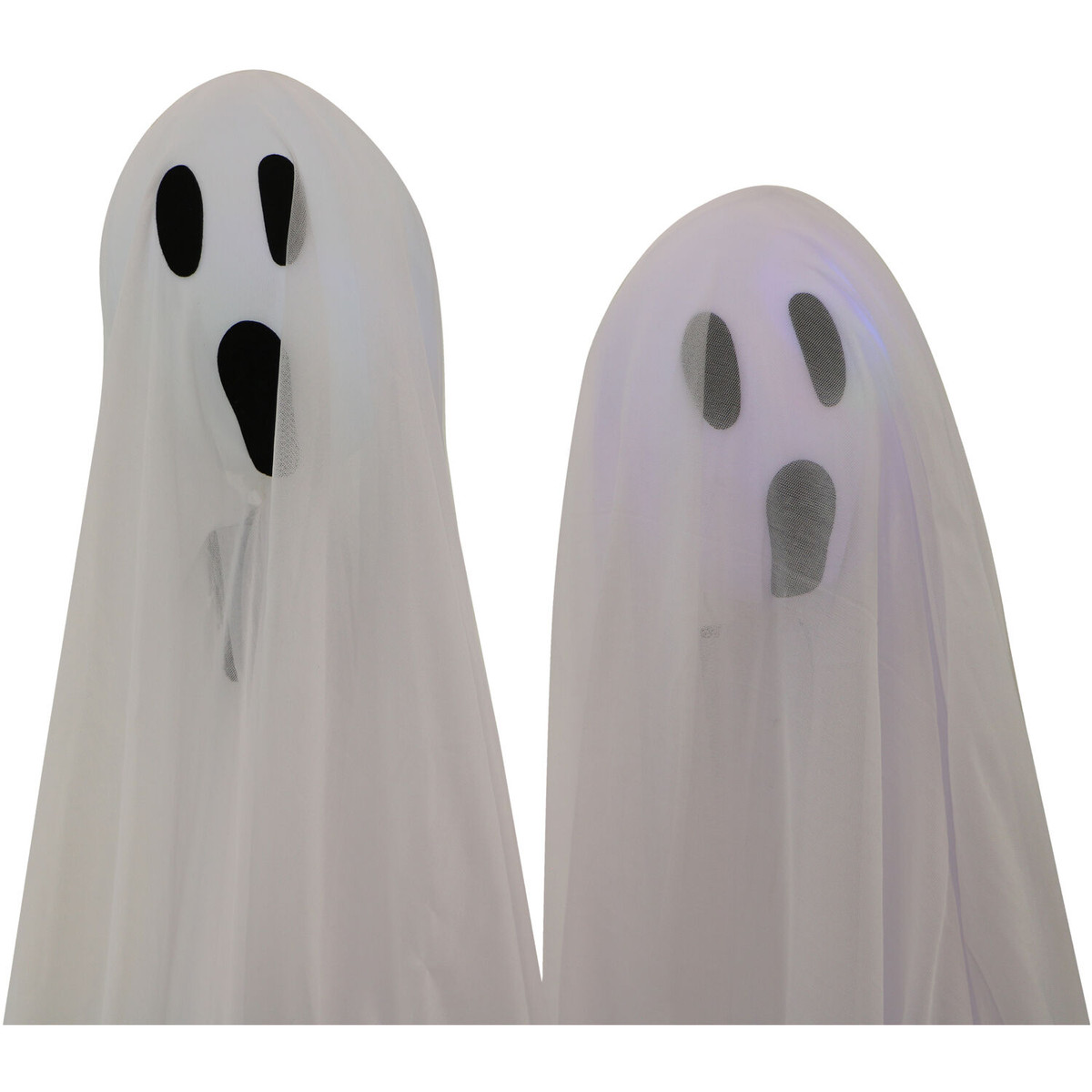 4.17-ft. Ghost Stakes Set of 2 Waterproof, Indoor/Outdoor Halloween Decoration, White LED Lights, Battery-Operated