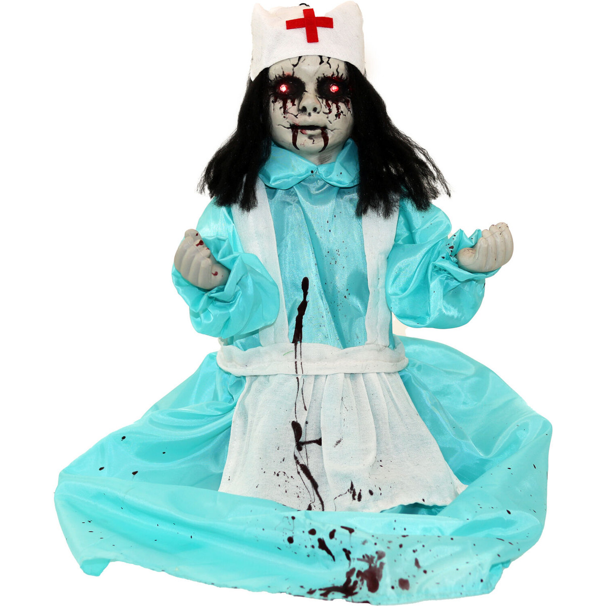 Haunted Hill Farm 1.8-ft. Animatronic Nurse, Battery-Operated