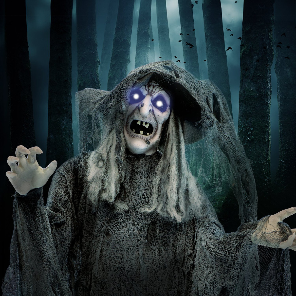 5-Ft. Zombie Animatronic Maid with LED Lights & Sound | Haunted