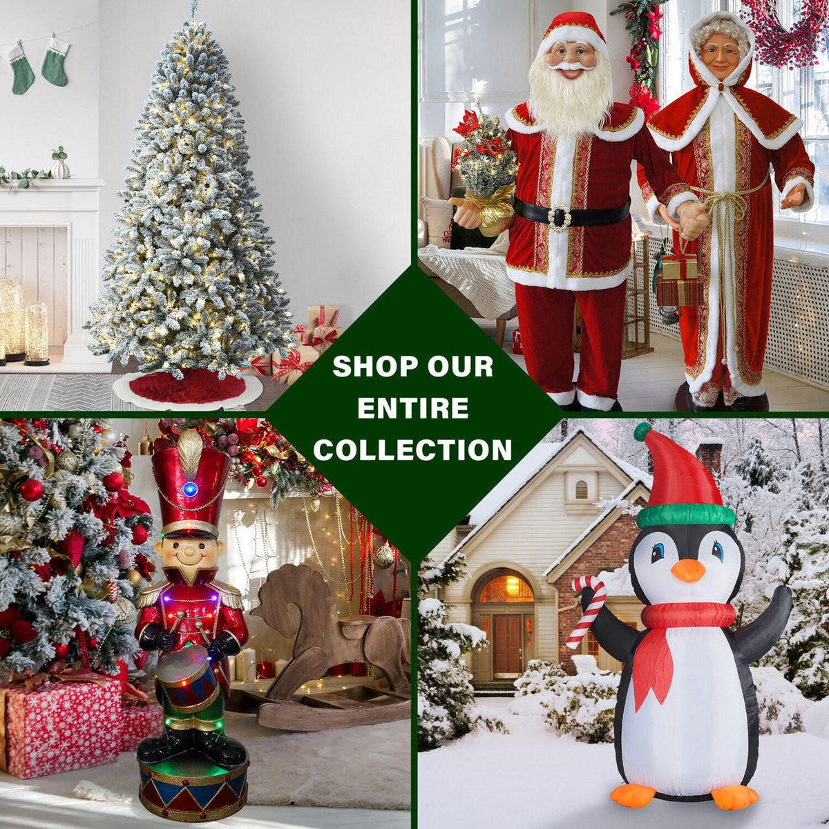 Fraser Hill Farm 7-Ft Pre-Lit Inflatable Santas Workshop,