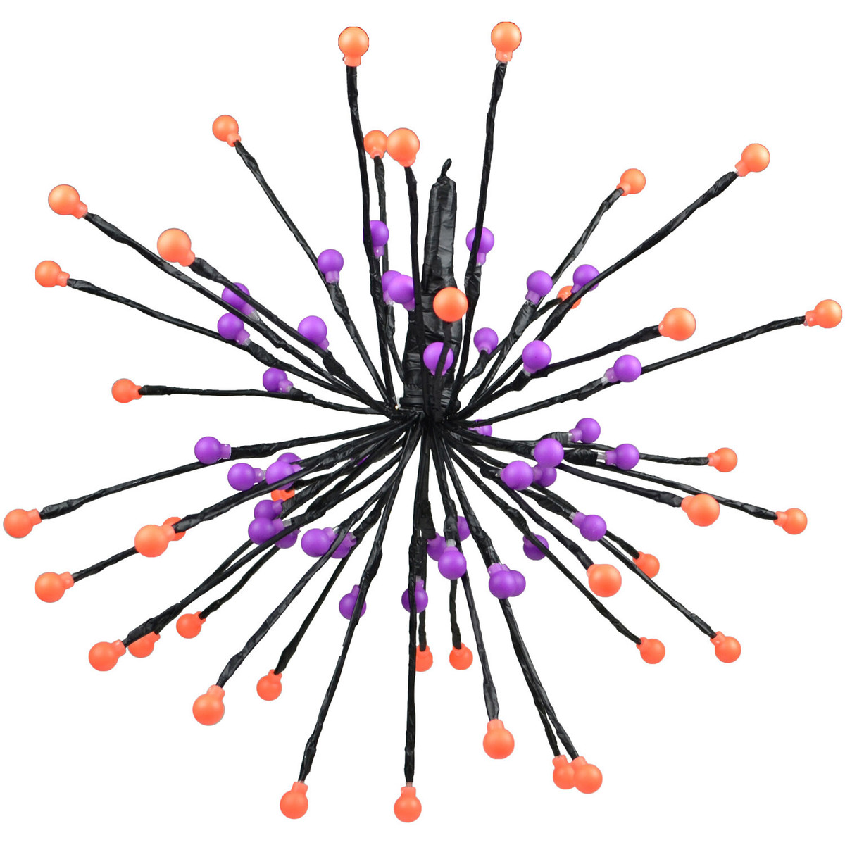 Haunted Hill Farm Set of 6 Battery-Operated Radiant Starburst LED Lights w/ 8 Functions and Timer for Hanging Halloween Decoration