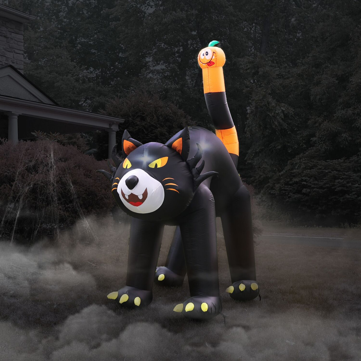 Haunted Hill Farm 10-Ft. Tall Pre-lit Inflatable Black Cat