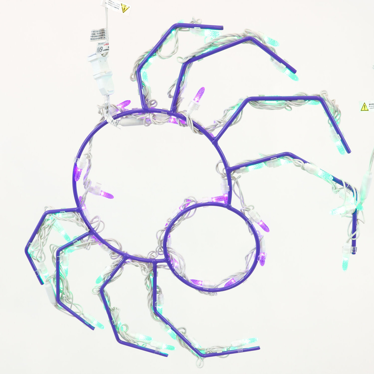 Haunted Hill Farm Halloween Outdoor or Indoor LED Lights, Set of 3 Prelit Creepy Spiders (each 20 W x 15 H inches)