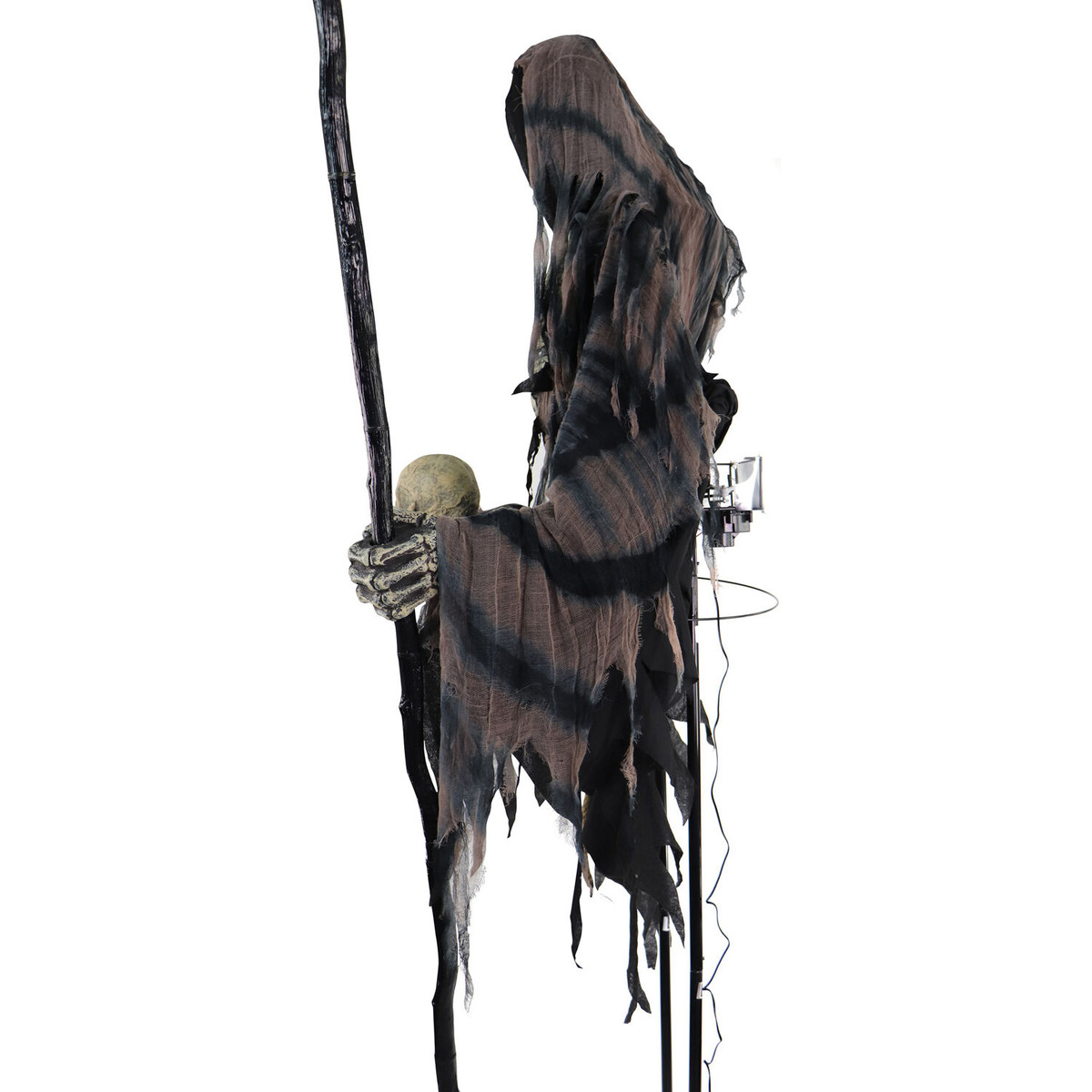 Haunted Hill Farm 7-Ft. Tall Motion-Activated Rotting Reaper by SVI, Premium Talking Halloween Animatronic, Plug-In
