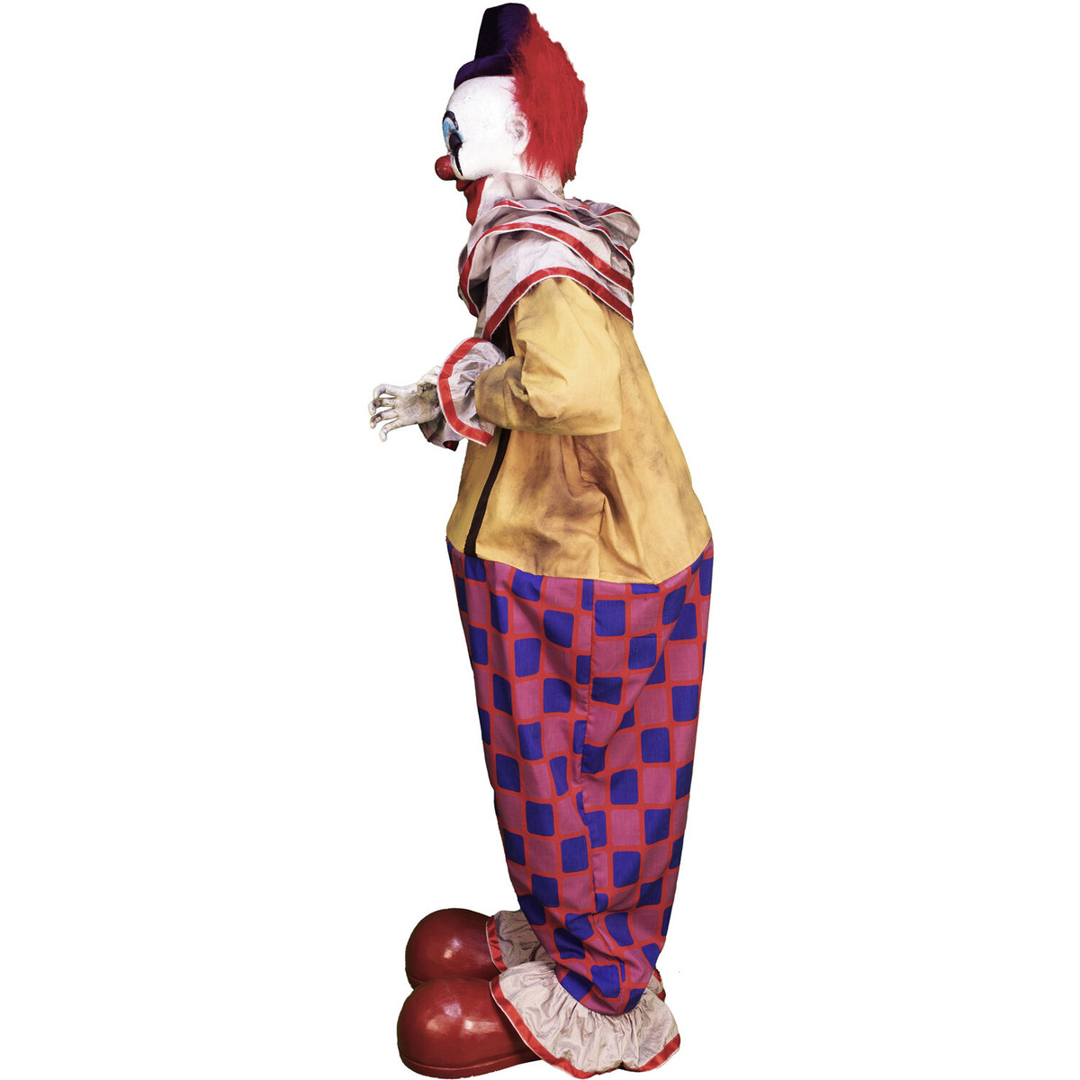 Haunted Hill Farm Motion-Activated Startling Arms Clown by Tekky, Premium Talking Halloween Animatronic, Plug-In or Battery