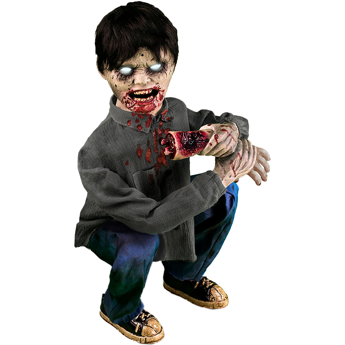 Haunted Hill Farm MotionActivated Crouching Limb Eater Zombie Boy by