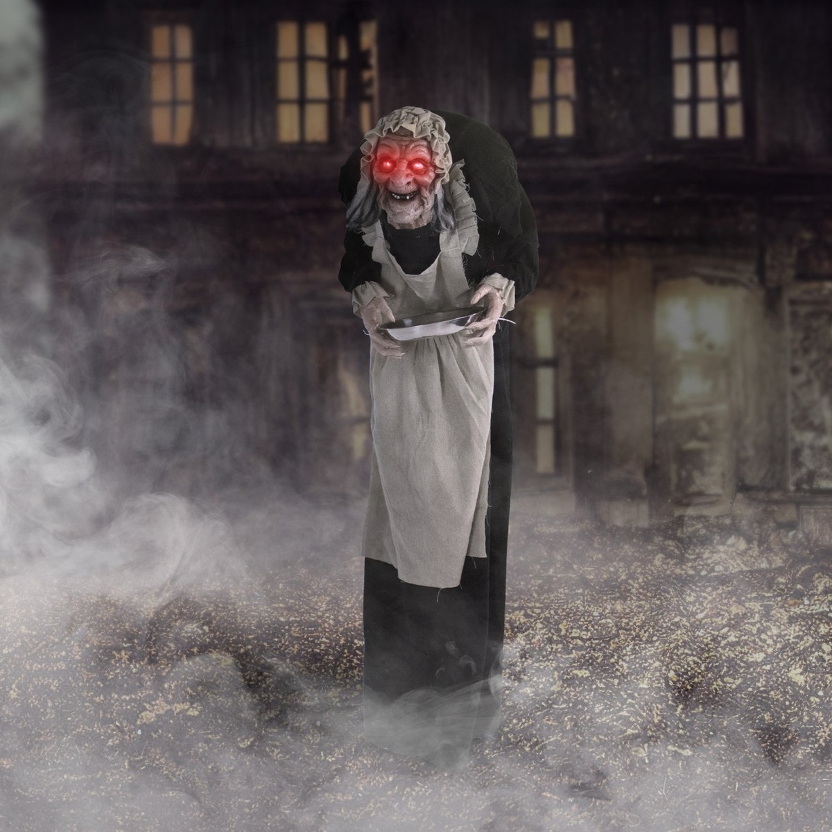 5-Ft. Zombie Animatronic Maid with LED Lights & Sound | Haunted