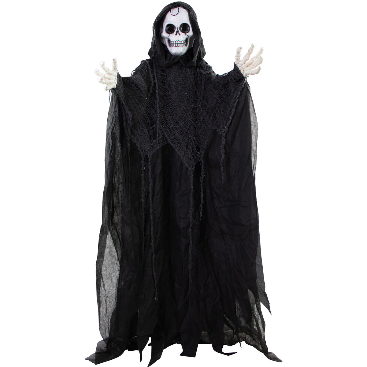 Haunted Hill Farm 6-Ft. Gore Gore the Tattered Reaper w/ Animated Eyes, Indoor / Covered Outdoor Halloween Decoration, Battery Operated