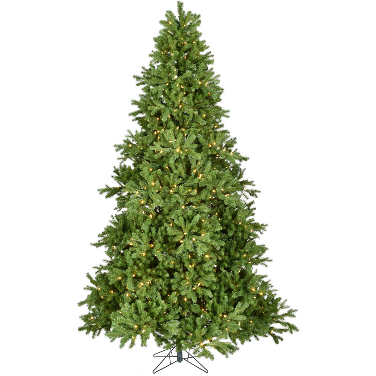 Fraser Hill Farm 8-ft. Asheville Pine Artificial Christmas Tree with Warm White LED Lights