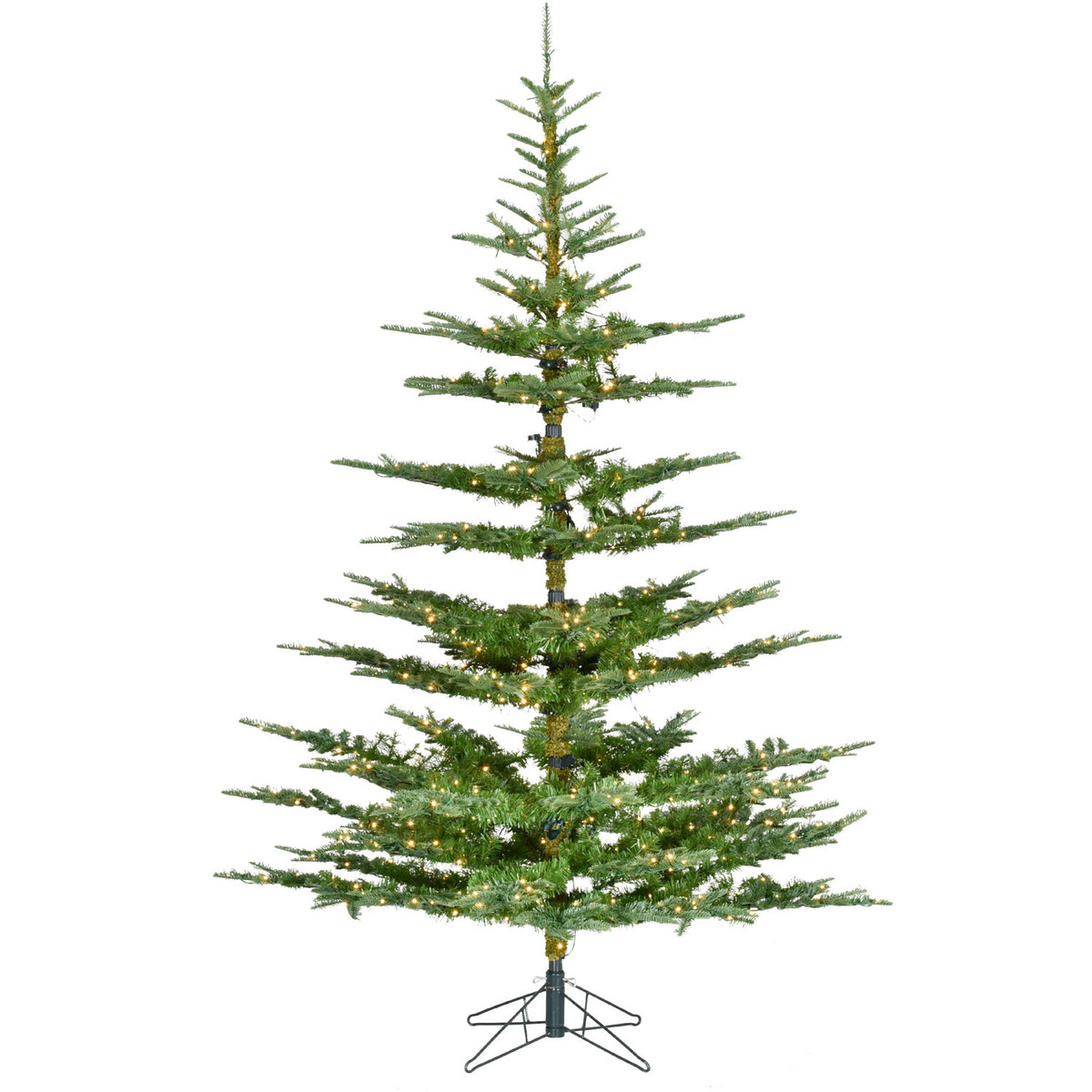 Fraser Hill Farm 7.5-ft. Ranch Pine Artificial Christmas Tree with Warm White Micro LED Lights