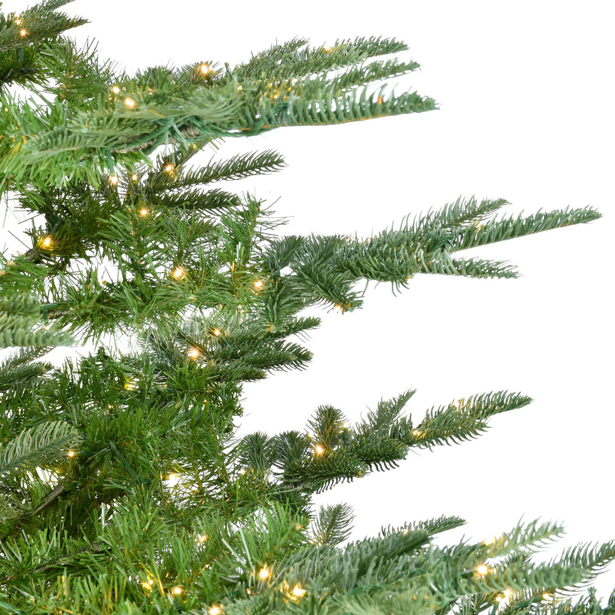 Fraser Hill Farm 7.5-ft. Ranch Pine Artificial Christmas Tree with Warm White Micro LED Lights