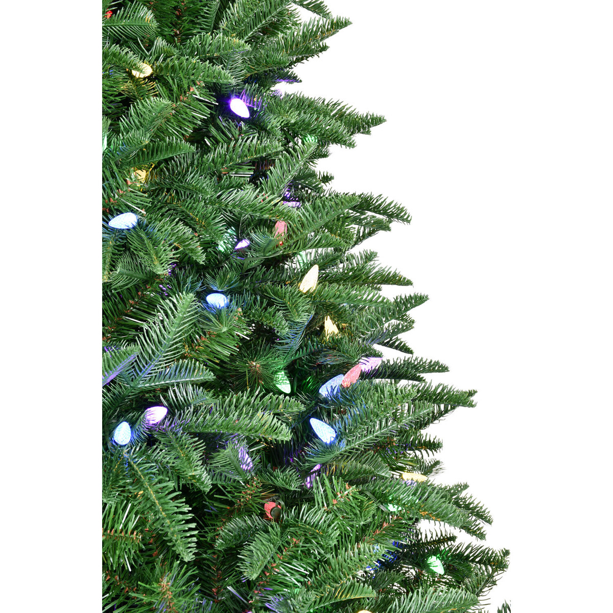 Fraser Hill Farm 7.5-ft. Jingle Pine Artificial Christmas Tree with Multicolor LED Lights and Remote Control