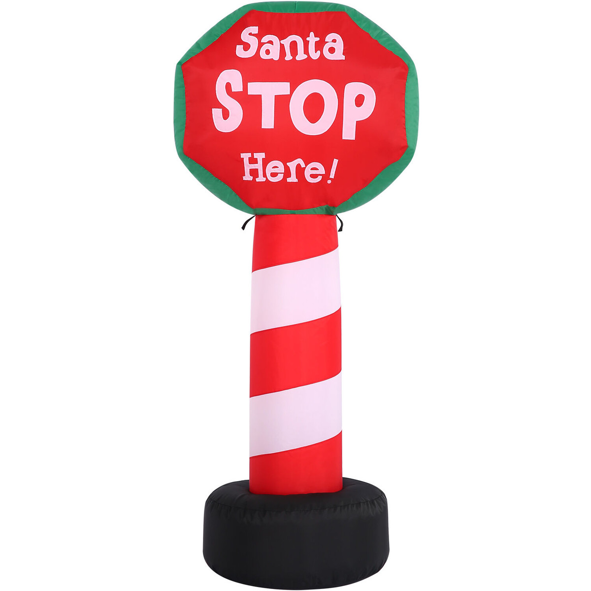 Fraser Hill Farm 3.5-Ft. Tall Prelit "Santa Stop Here" Sign Inflatable
