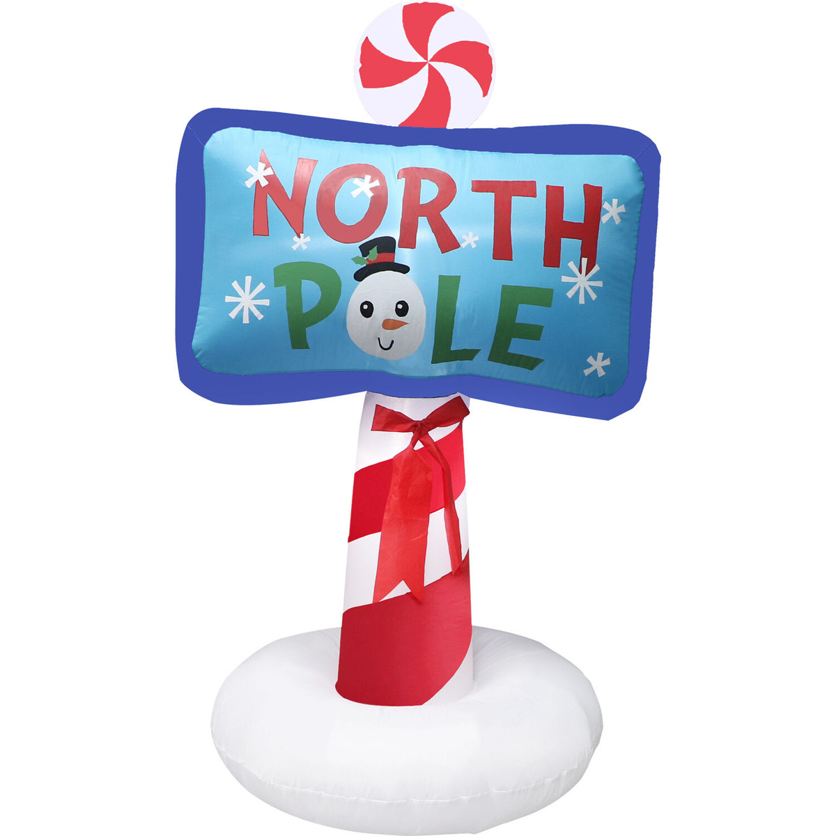 Fraser Hill Farm 6-Ft. Tall Prelit North Pole Sign Inflatable