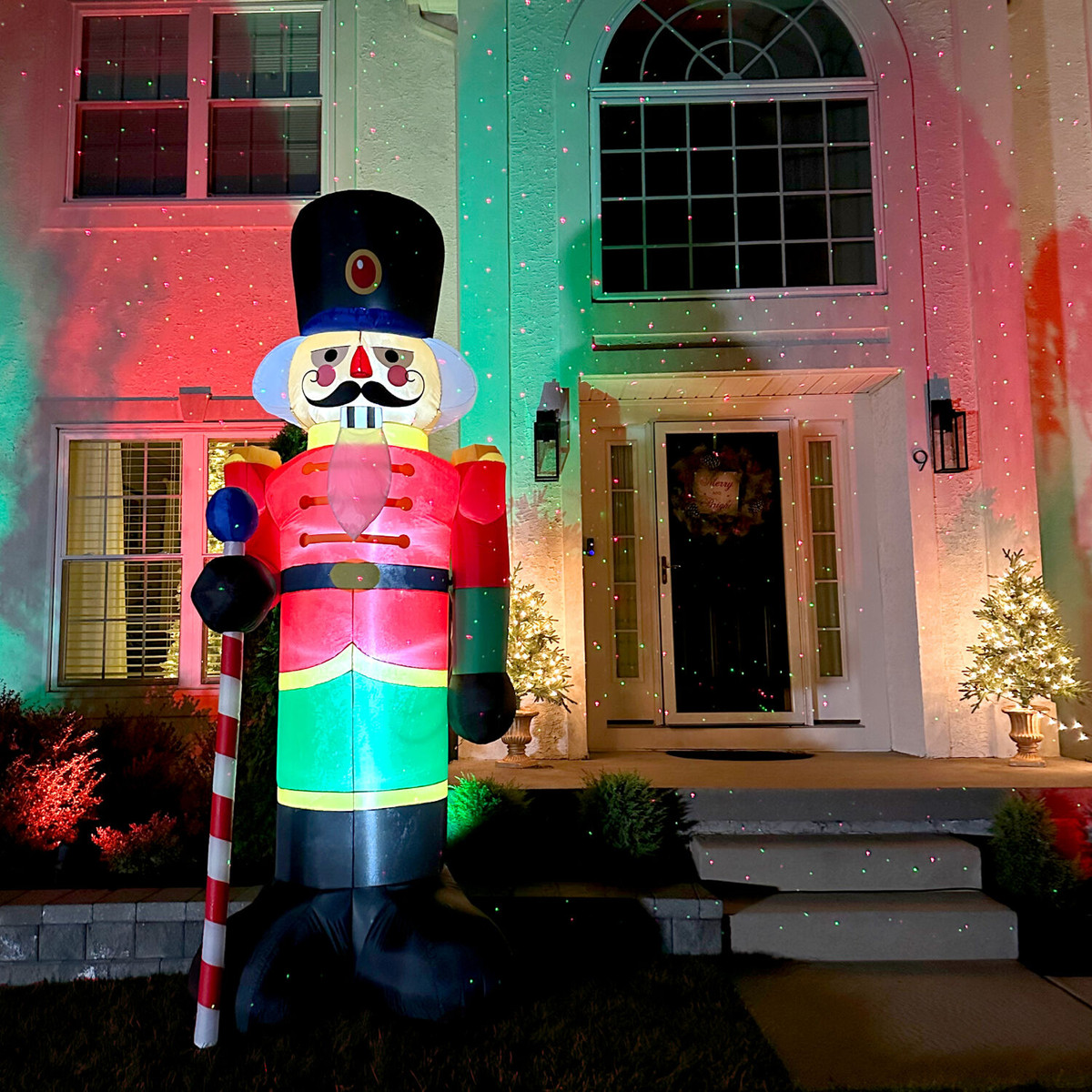 Fraser Hill Farm 10-Ft. Tall Prelit African American Nutcracker Inflatable
