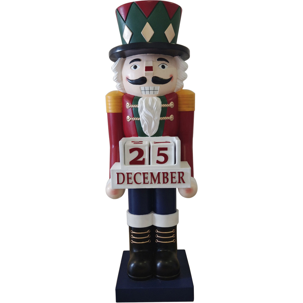 Fraser Hill Farm 60-inch Fiberglass Nutcracker Figurine with Music and Countdown