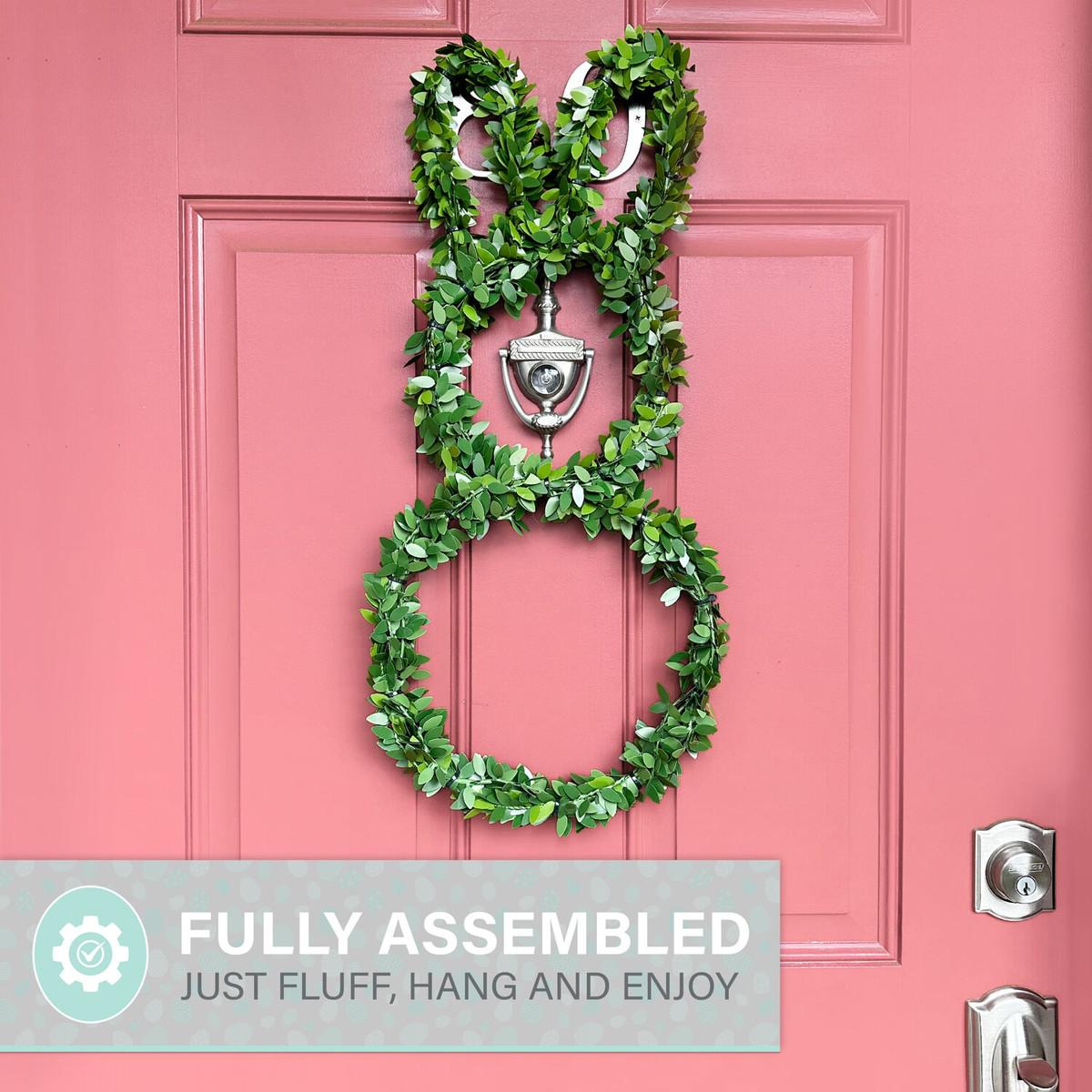 24-inch Boxwood Bunny Wreath