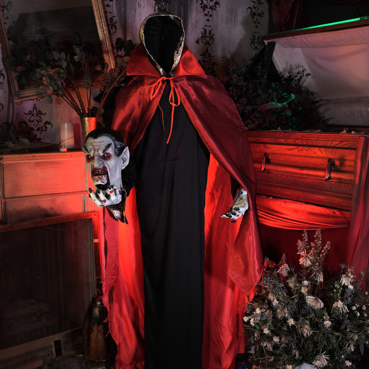 5.9-Ft. Decapitated Vampire Holding Head Animatronic