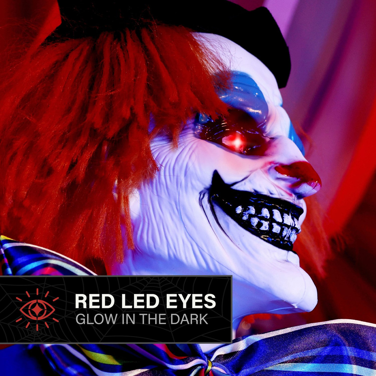 5.9-Ft. Standing Animated Clown Animatronic