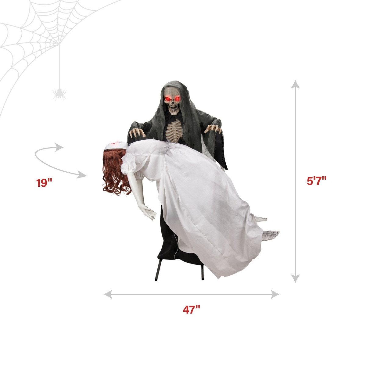 5.6-ft. Floating Lady with Magic Reaper Animatronic