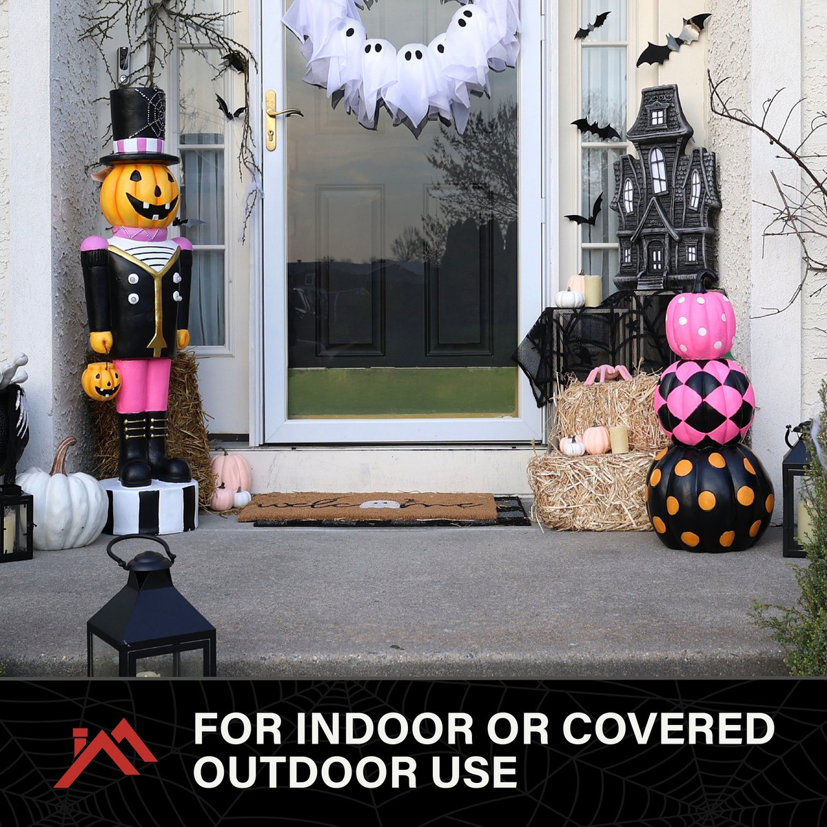 4-Ft. Pumpkin Head Nutcracker with LED Jacket Buttons, Battery Operated (3 AA)