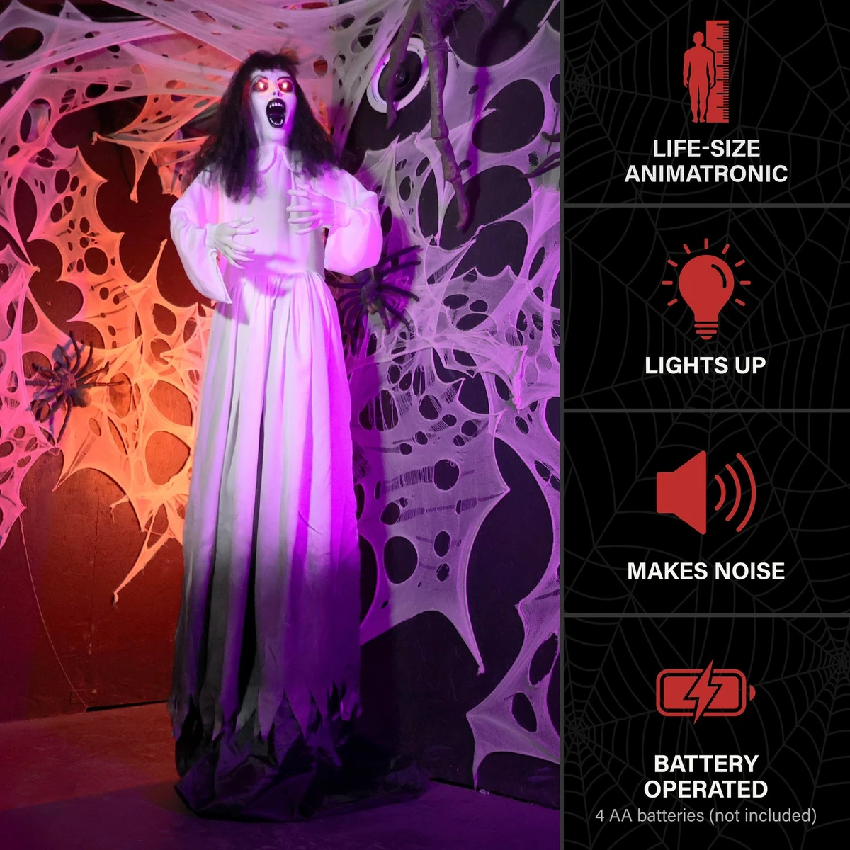 5.9-Ft. Standing Raising Lady Animatronic