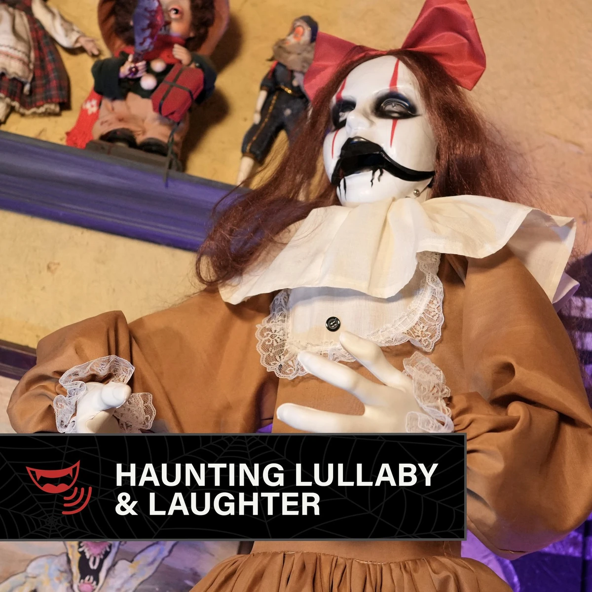 5.4-Ft.Standing Pop-Up Creepy Lady Animatronic