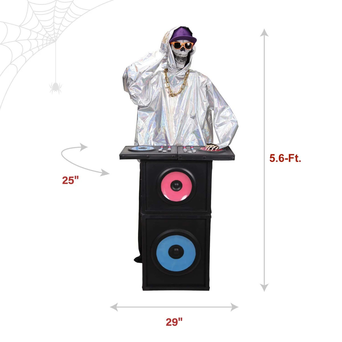 5.6-Ft. DJ Skeleton Animatronic