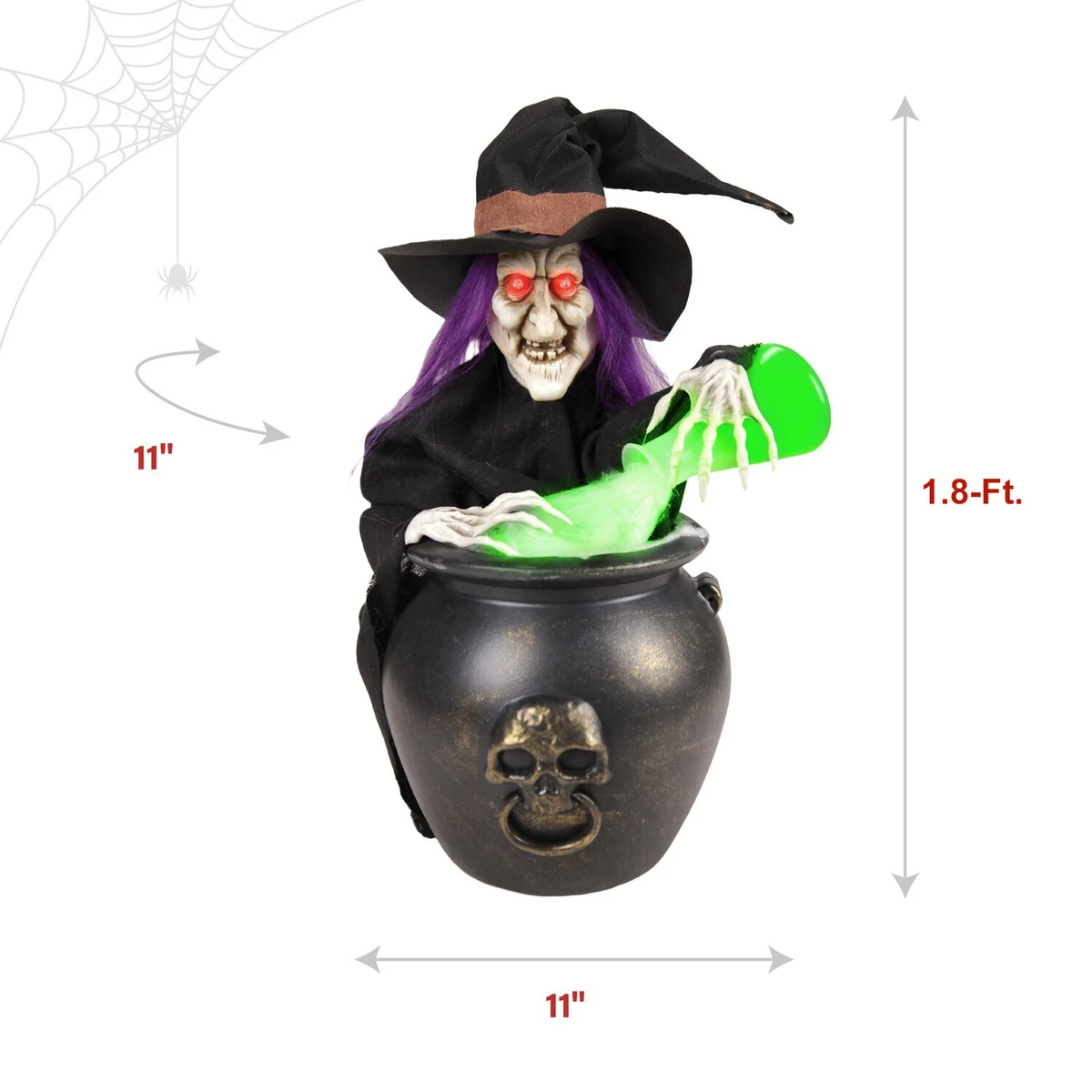 1.8-Ft. Witch Pouring Potion Tabletop Animatronic